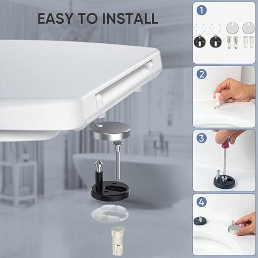 Toilet Cover Seat Cover Pressure Buffer, No Yellowing, Not Scratch, Prevent Noise, Prevent Collision